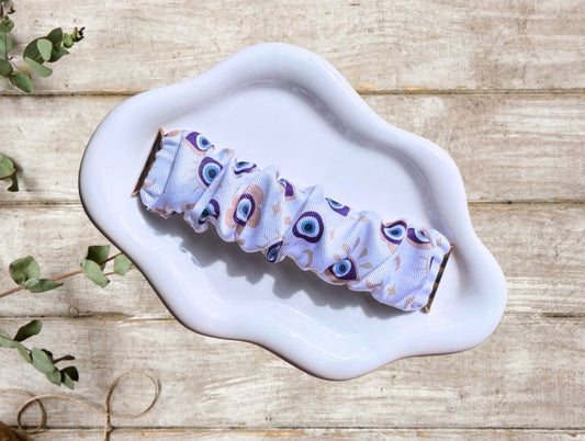 Evil Eye Protection Fabric Scrunchie Smart Watch Wristband
