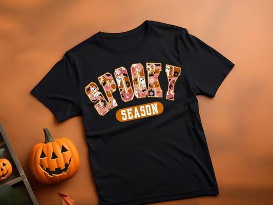 Screen Printed Adult T-Shirt "Spooky Season" Print