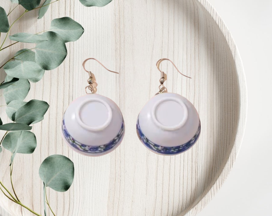 Ramen Food Bowl Design Earrings