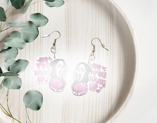 Spooky Ghost Movie Design Earrings
