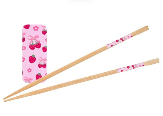 Strawberry Wooden Bamboo Chopsticks
