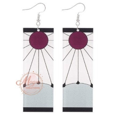 Anime Hanafuda Design Earrings